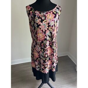 RN Studio Ronni Nicole Women's XL Floral‎ Paisley Sleeveless Sheath Dress Retro